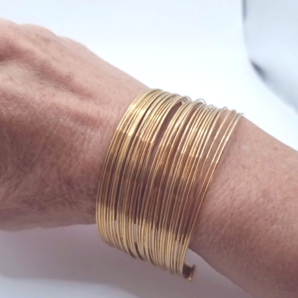 Anne Klein Multi Wire Cuff Statement Bracelet - image 2